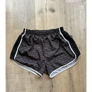 PINK Running Athletic Shorts All Over Print Size Medium Grey